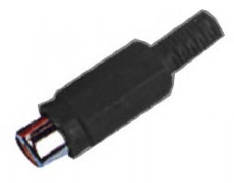 RCA ΘΗΛΥΚΟ ΠΛΑΣΤΙΚΟ ΝΙΚΕΛ ID5mm² ΜΑΥΡΟ RP006 LZ